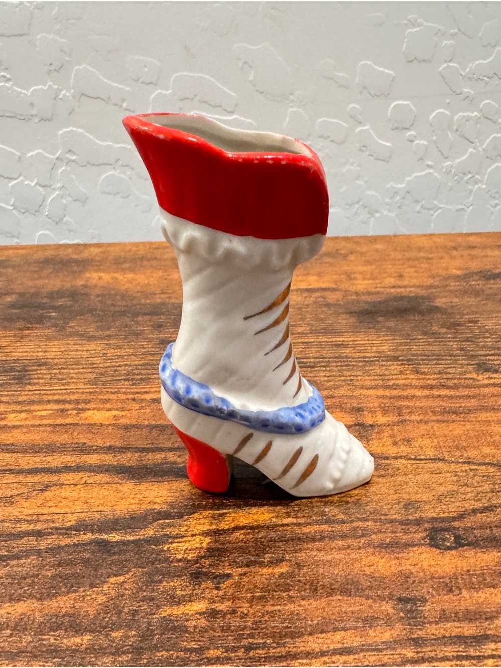 Vintage Mini Ceramic Boot Shoe Match Holder Vase Japan Made Small Miniature